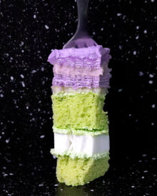 Taro Pandan Coconut Pudding
