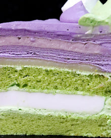Taro Pandan Coconut Pudding