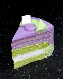 Taro Pandan Coconut Pudding